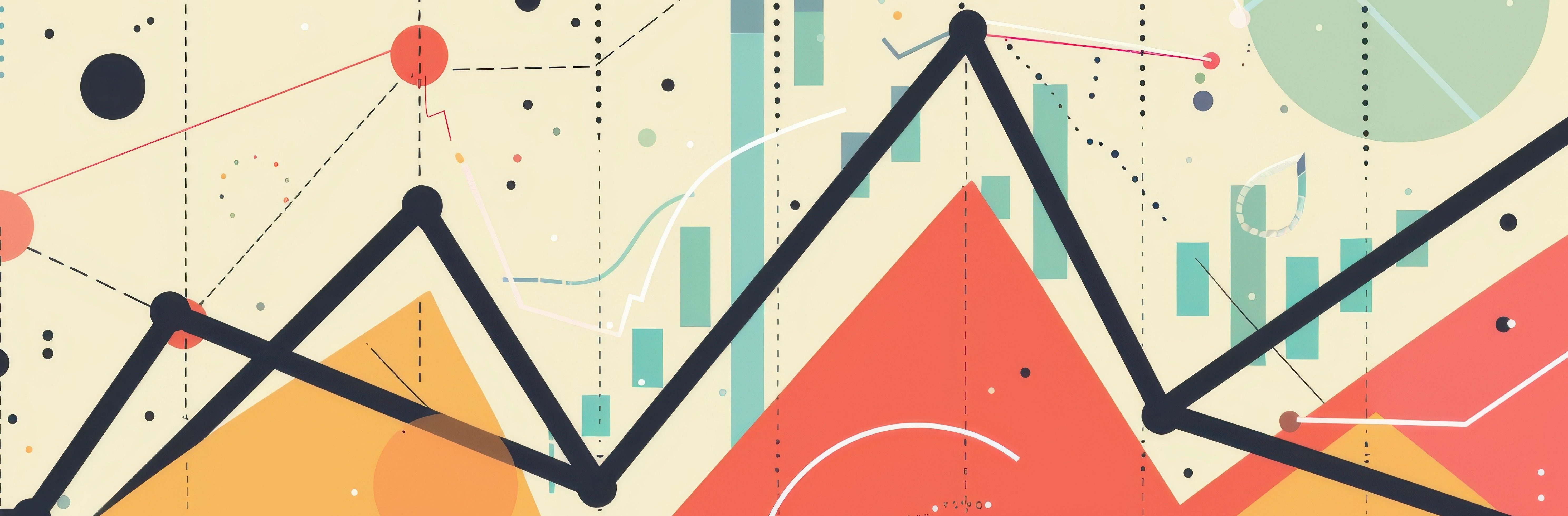 Geometric clean vector art, simple shapes, and basic elements creating a minimal illustration.